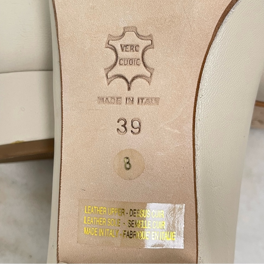 Ferca 81 Bow Two Toned Cream Blue Kitten Heel Shoe Size 39 - Picture 11 of 11